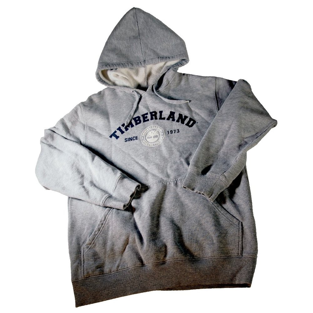 Timberland Gray Hoodie Unisex Size Small Classic Style